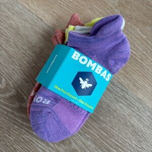 BOMBAS NEW youth 12T-Y3 girls midweight ankle socks 4-pack